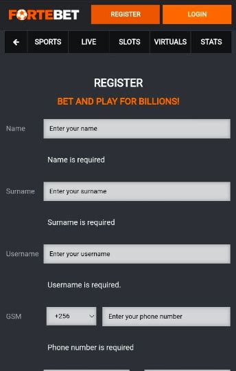 Fortebet Uganda registration and login .